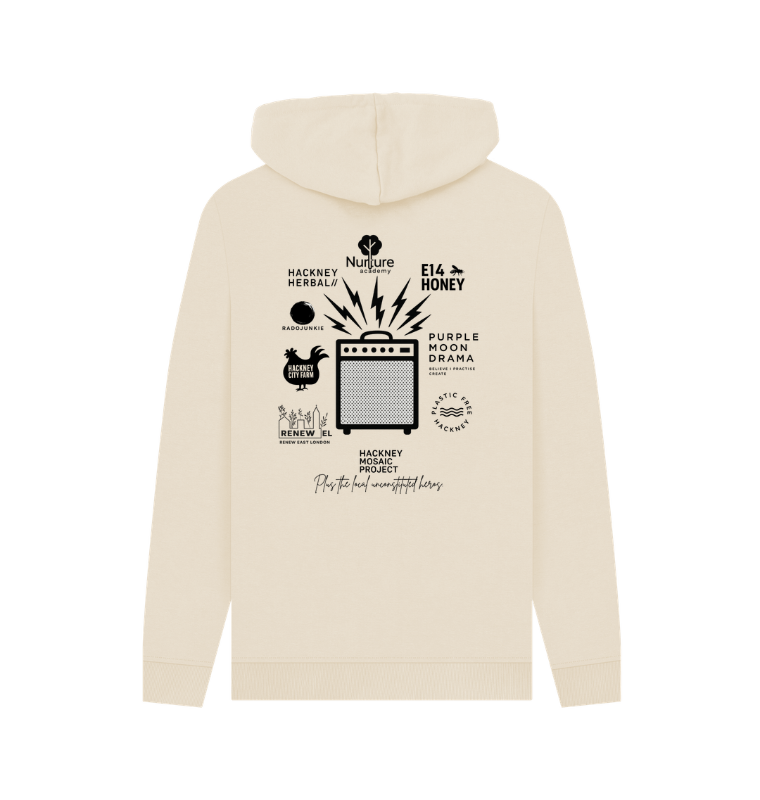 Oat Printed Hoody Back