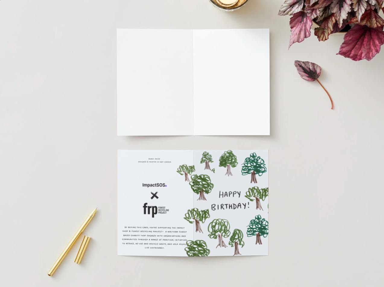 Forest Recycling Project "Happy Birthday" card (Tree)