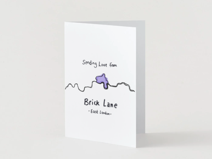 "Sending Love from Brick Lane" card