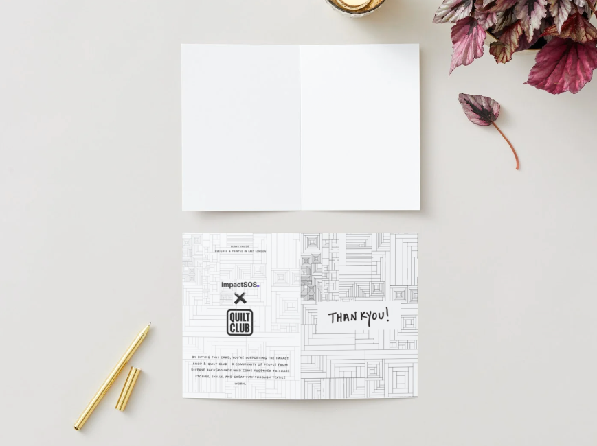 Quilt Club "Thank you" card