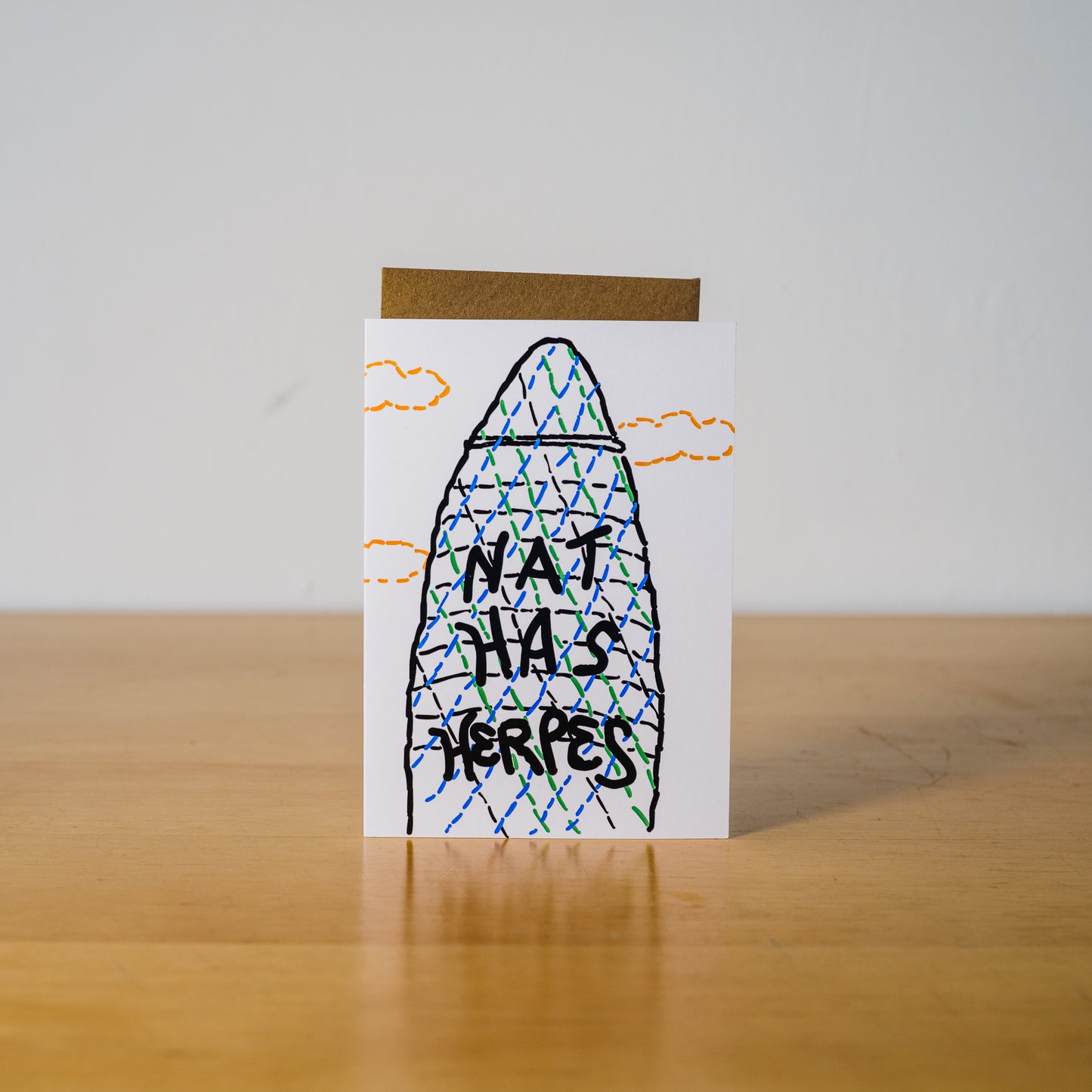 Threadheads "Nat has herpes" card