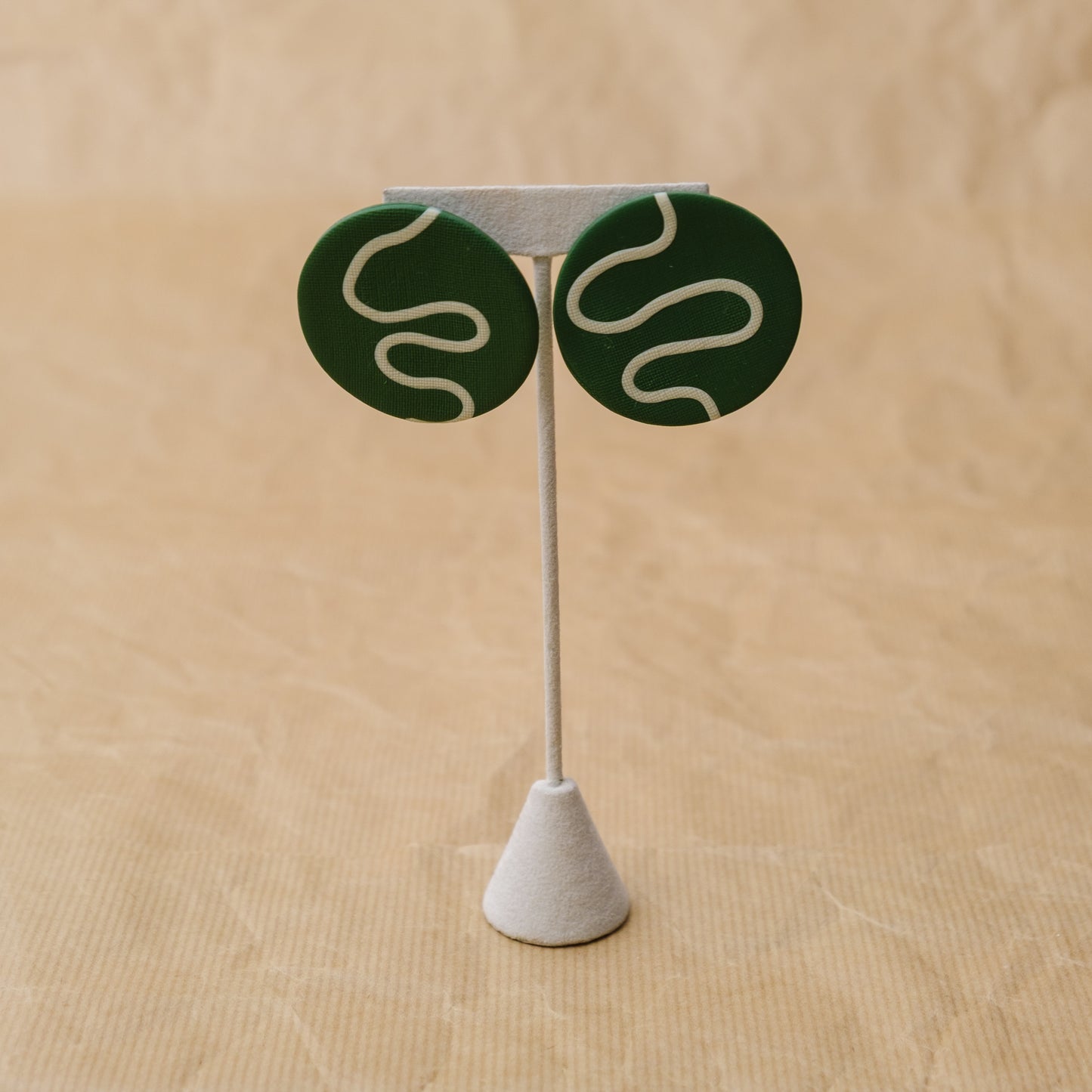 ImpactSOS Large Round Green Earrings