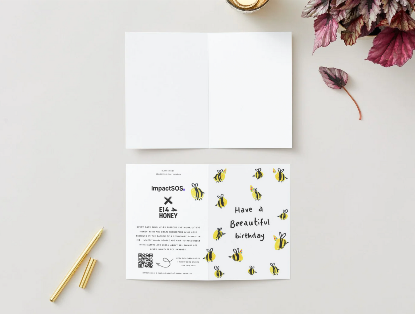 E14 Honey "Have a Beetautiful birthday" Card