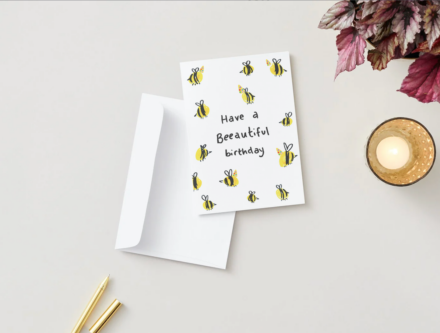 E14 Honey "Have a Beetautiful birthday" Card