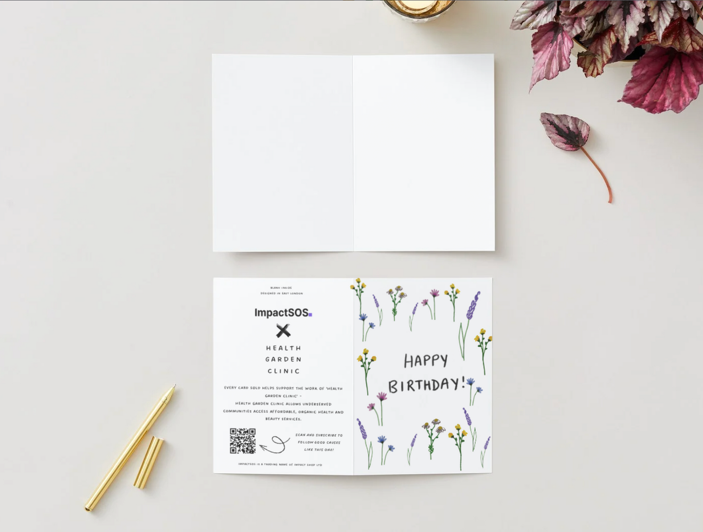 Health Garden Clinic "Happy Birthday!" card