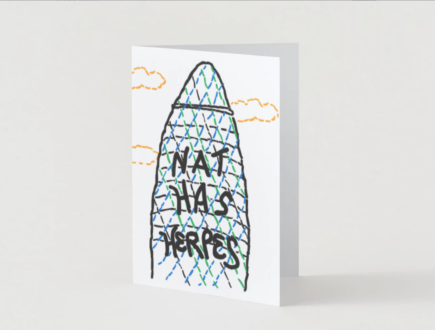 Threadheads "Nat has herpes" card