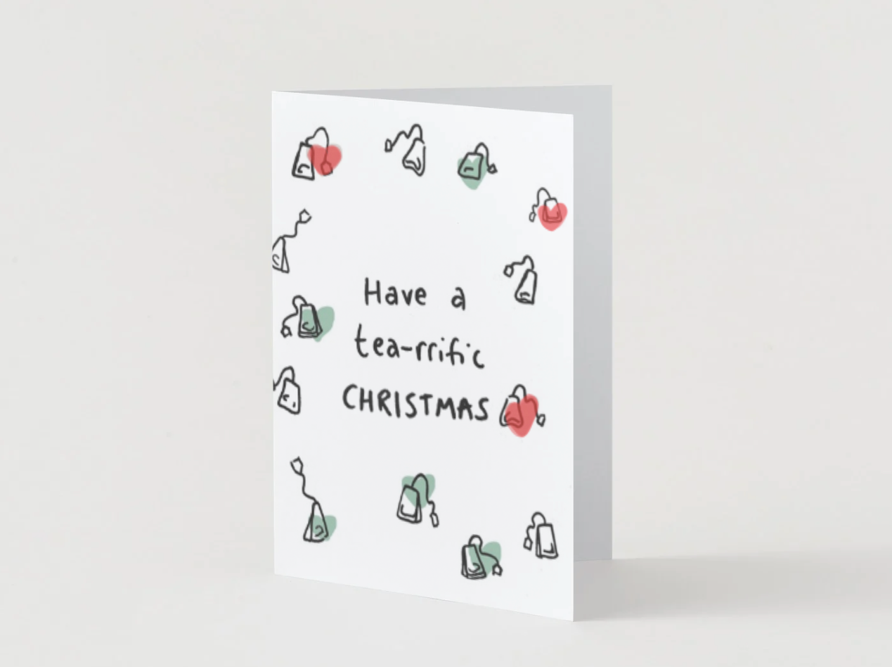 Hackney Herbal "Have a tea-rrific Christmas!" Card(Tea bags)