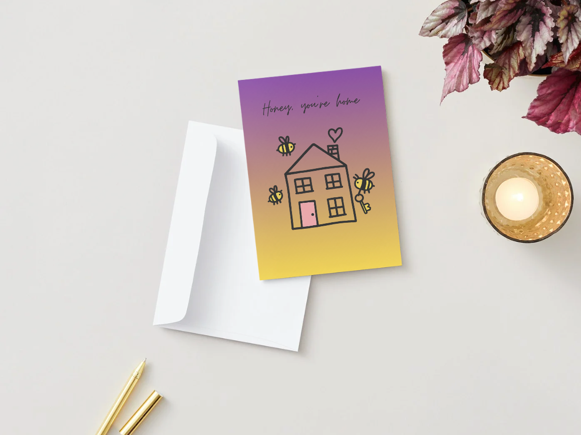 "Honey, you're home" Card