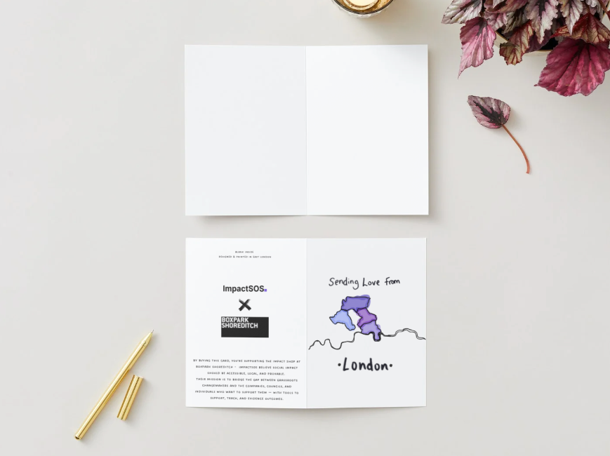 "Sending Love from London" card