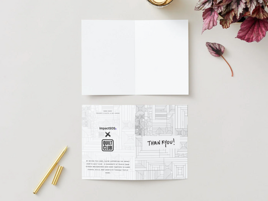 Quilt Club "Thank you" card