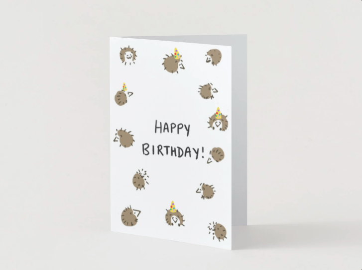 Renewel "Happy Birthday" Card(Hedgehog)