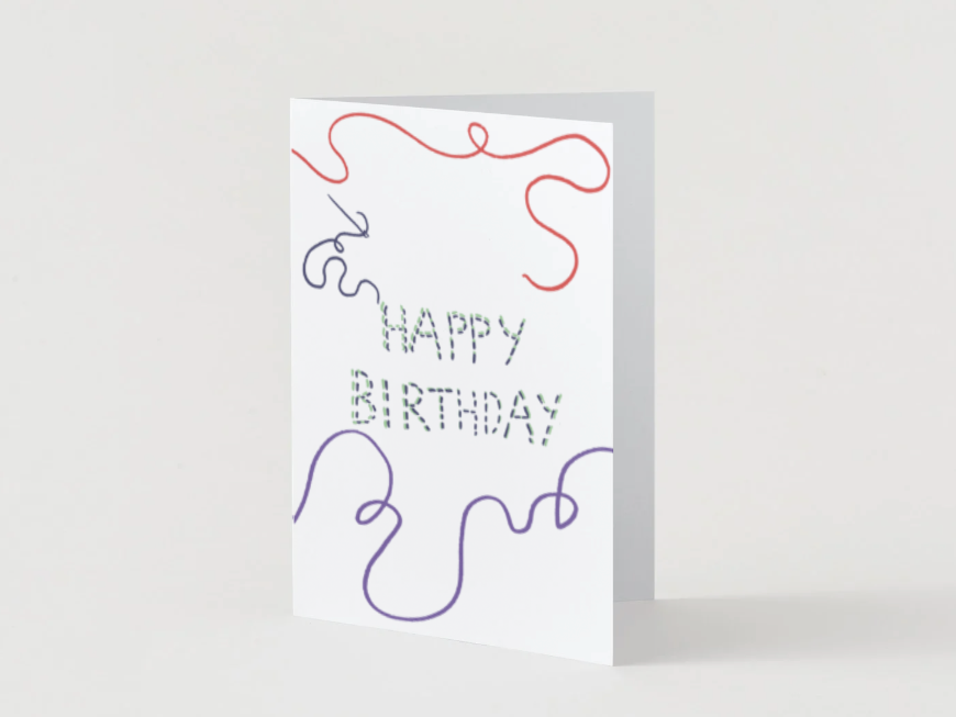 Threadheads "Happy Birthday" card