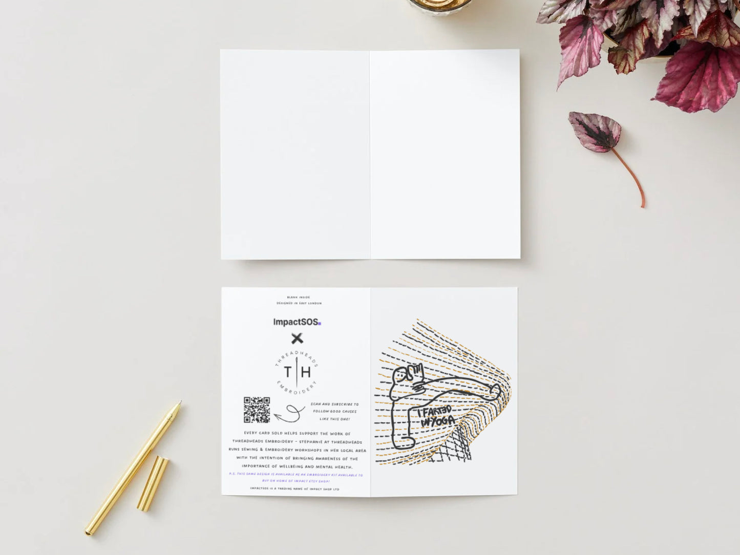 Threadheads "I farted in yoga" card