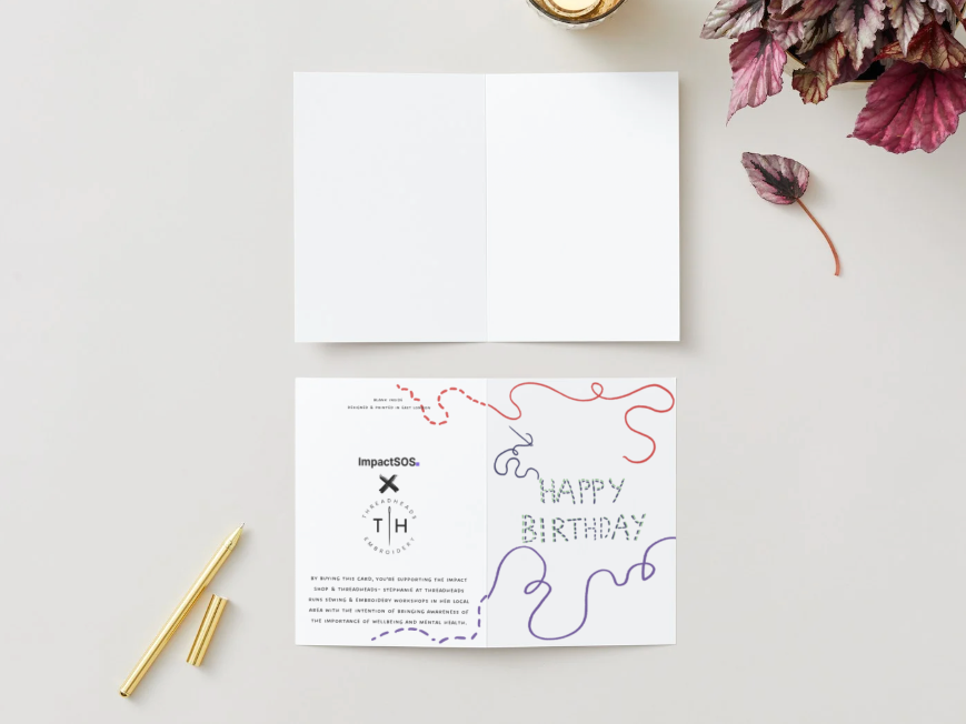 Threadheads "Happy Birthday" card